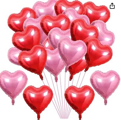 Valentine Balloon - Solid Color Mylar Balloon